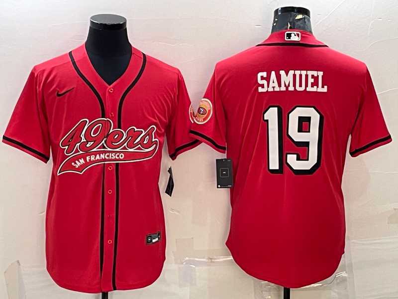 Men's San Francisco 49ers #19 Deebo Samuel Red Color Rush With Patch Cool Base Stitched Baseball Jersey,We sell and wholesale Men's San Francisco 49ers #19 Deebo Samuel Red Color Rush With Patch Cool Base Stitched Baseball Jersey on line form chian!